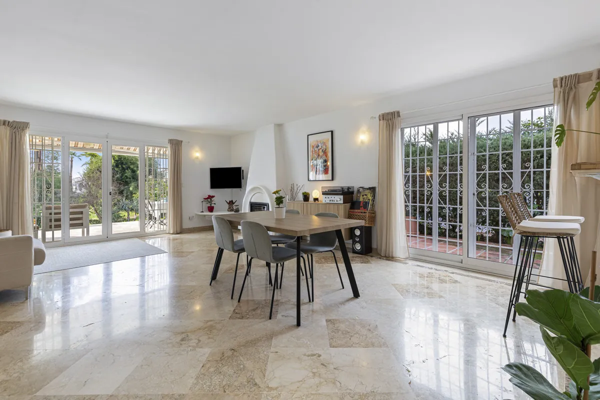 Sunlit Semi-Detached Townhouse with Garden & Pool Views